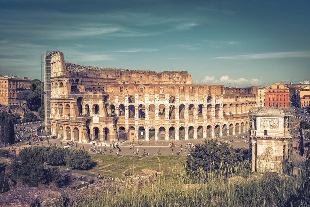 Vista panorâmica do Colosseum Coliseum em Roma