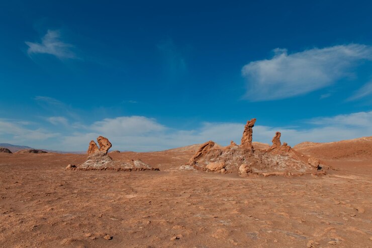 Foto vista panorâmica do deserto contra o céu