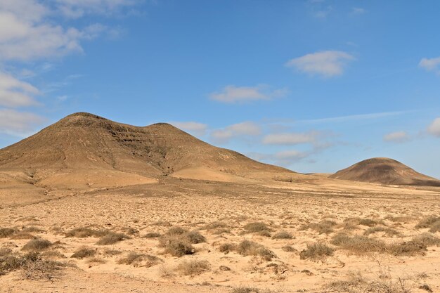 Foto vista panorâmica do deserto contra o céu