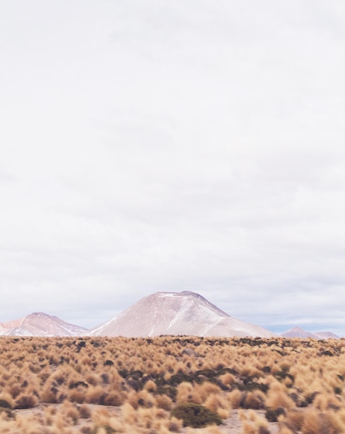 Foto vista panorâmica do deserto contra o céu