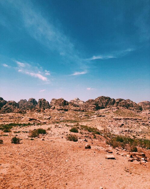 Vista panorâmica do deserto contra o céu