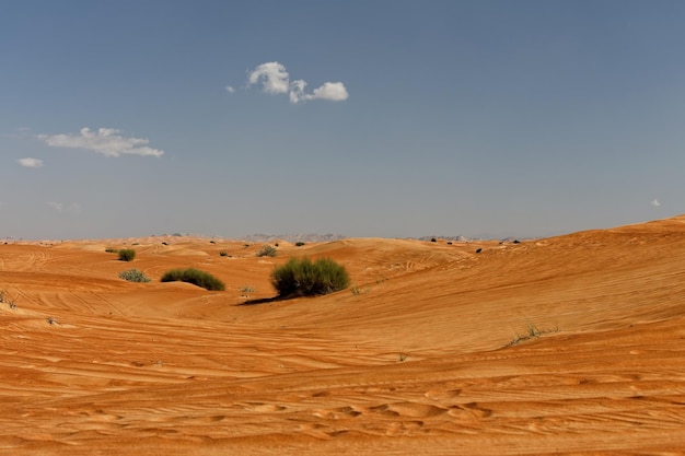 Vista panorâmica do deserto contra o céu