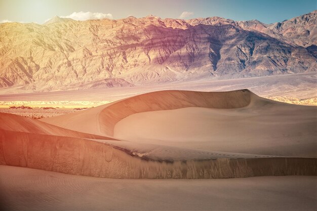 Foto vista panorâmica do deserto contra o céu