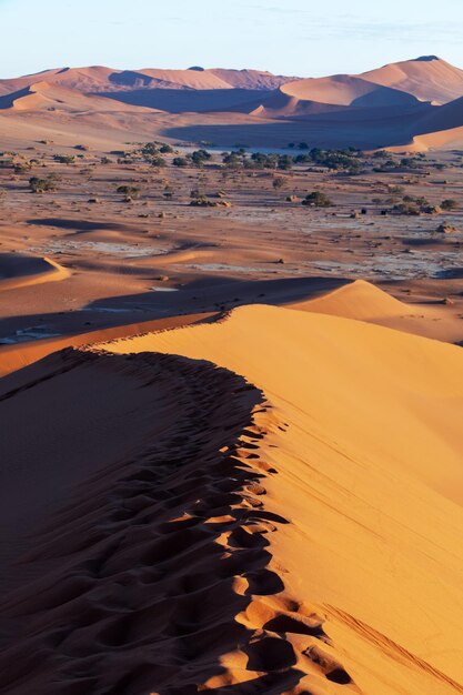 Foto vista panorâmica do deserto contra o céu