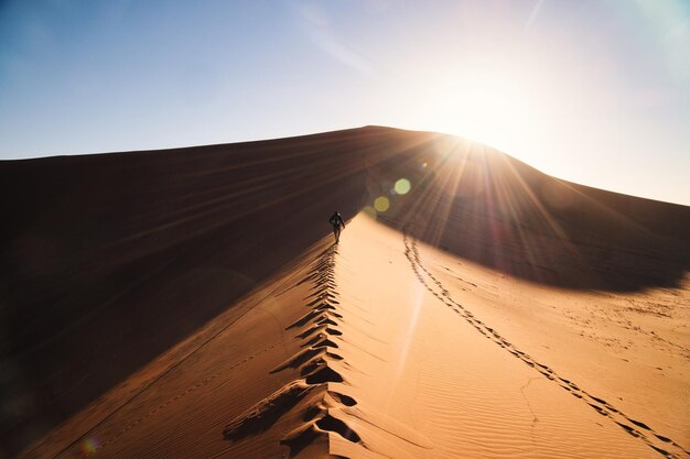 Foto vista panorâmica do deserto contra o céu