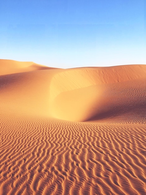 Foto vista panorâmica do deserto contra um céu limpo