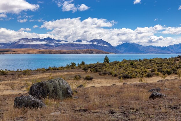 Vista panorâmica do Lago Tekapo