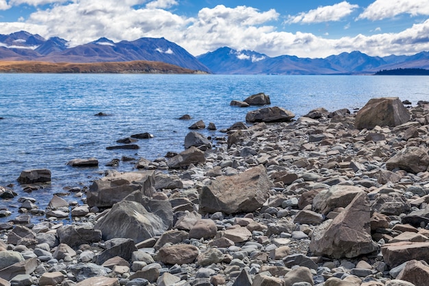 Vista panorâmica do Lago Tekapo