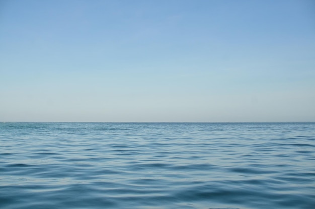 Vista panorâmica do mar contra o céu claro