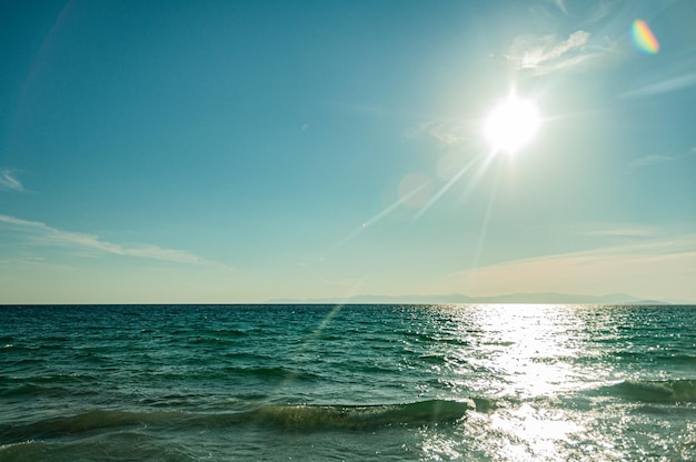 Foto vista panorâmica do mar contra o céu em um dia ensolarado