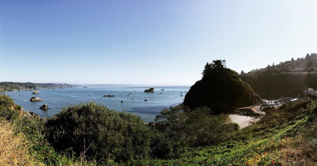 Foto vista panorâmica do mar contra o céu limpo