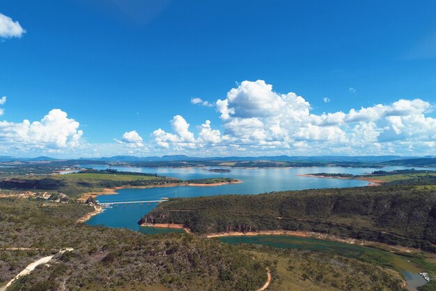 Foto vista panorâmica do mar contra o céu