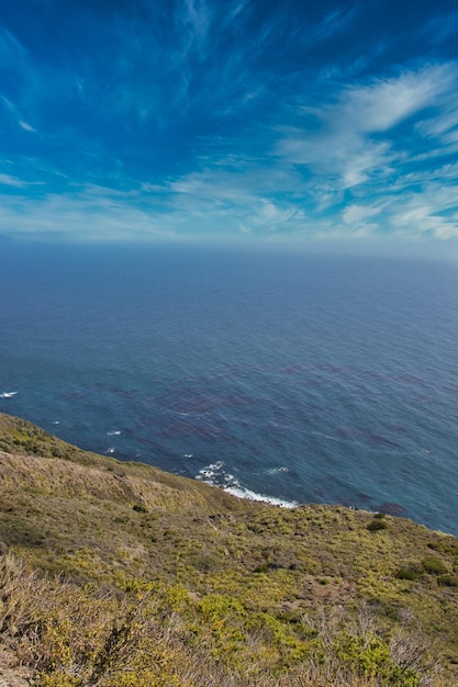 Vista panorâmica do mar contra o céu