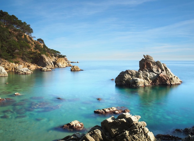 Vista panorâmica do mar contra o céu