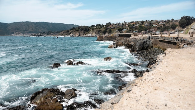 Foto vista panorâmica do mar contra o céu