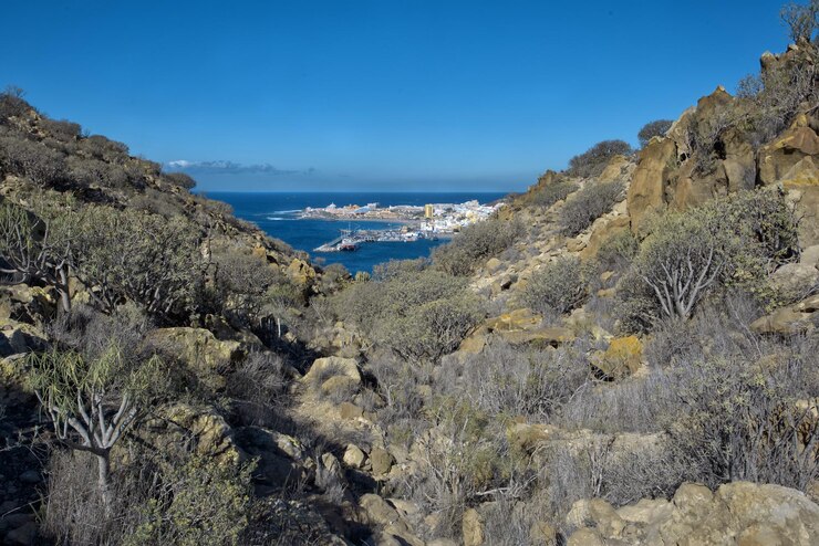 Foto vista panorâmica do mar contra o céu