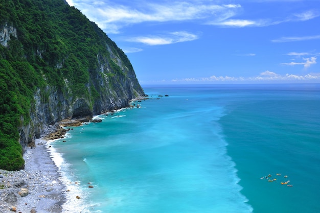 Vista panorâmica do mar contra o céu