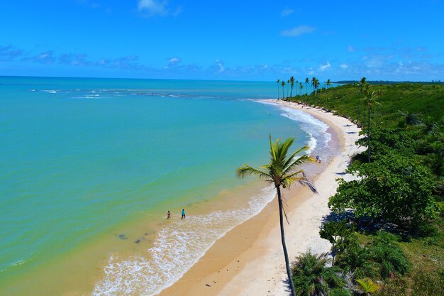 Foto vista panorâmica do mar contra o céu