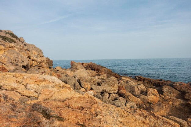 Foto vista panorâmica do mar contra o céu