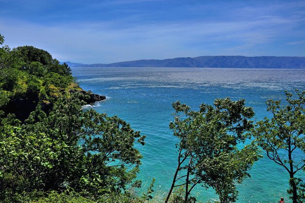 Vista panorâmica do mar contra o céu