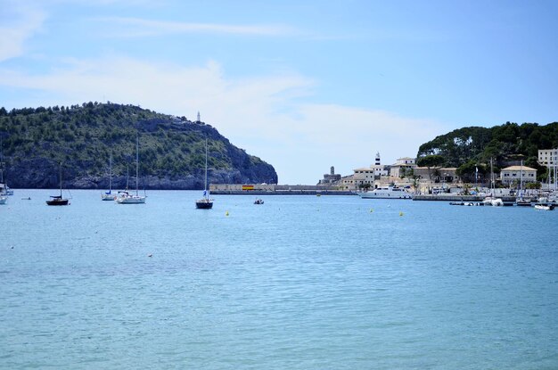 Vista panorâmica do mar contra o céu