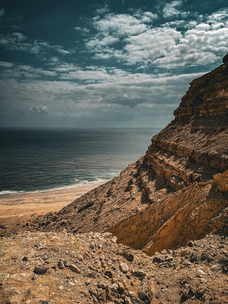 Vista panorâmica do mar contra o céu