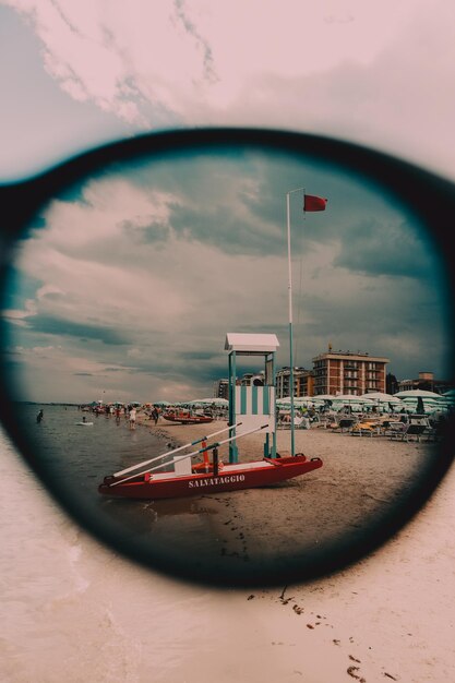 Foto vista panorâmica do mar contra o céu