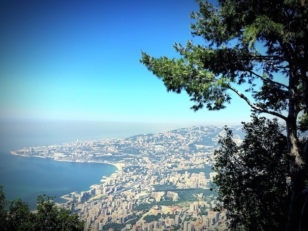 Vista panorâmica do mar contra o céu