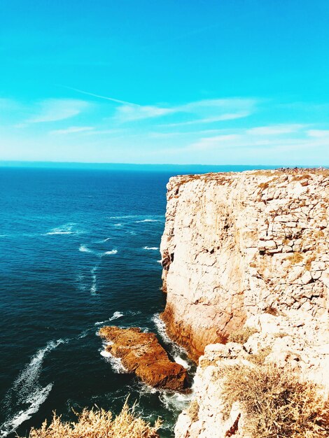 Foto vista panorâmica do mar contra o céu