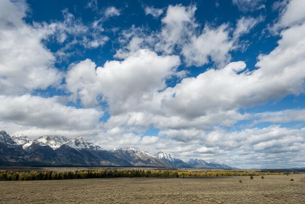 Vista panorâmica do Parque Nacional Grand Teton