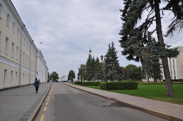 Vista panorâmica do pátio do Kremlin de Nizhny Novgorod. 08 de setembro de 2020, Nizhny Novgorod, Rússia.