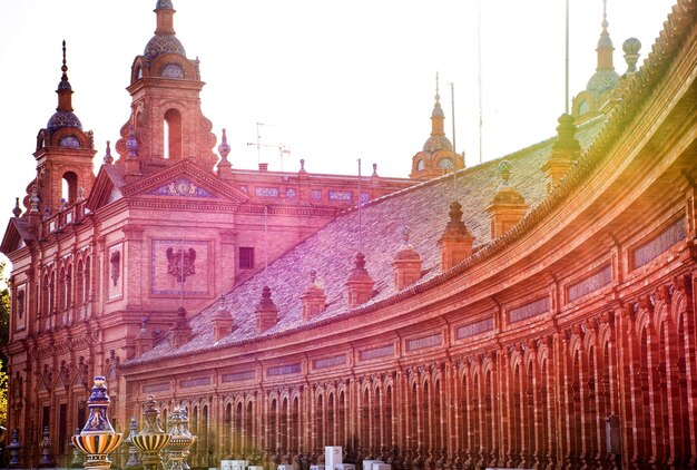 Foto vista panorámica del edificio del templo contra el cielo