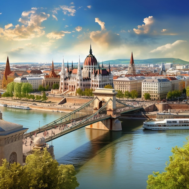 Vista panorámica del encanto de Budapest y aventuras llenas de acción