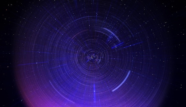 Vista panorámica de las estrellas en el cielo nocturno