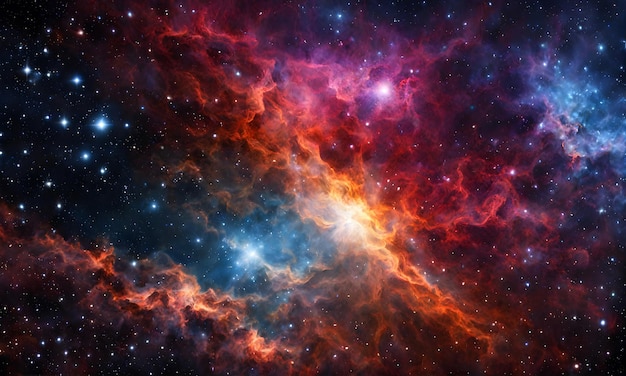 Una vista panorámica de las estrellas del cosmos que atraviesan el vacío celeste