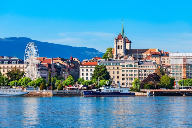 Vista panorámica de Ginebra en Suiza