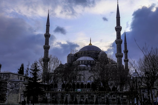 Vista panorámica de la hermosa Mezquita Azul de Estambul