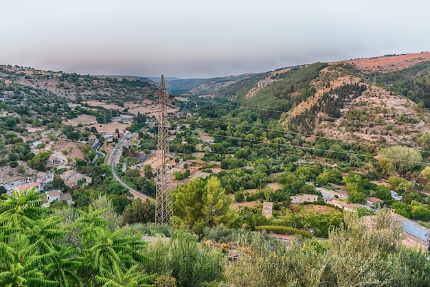 Vista panorámica desde Hyblean Garden en Ragusa Sicilia Italia