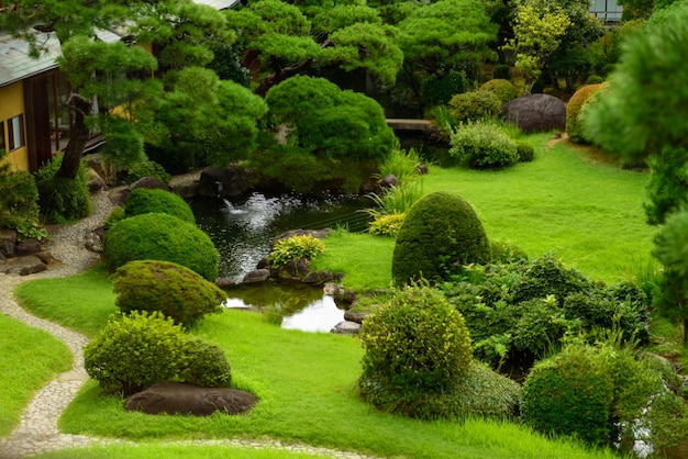 Vista panorámica del jardín
