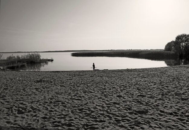 Foto vista panorámica del lago contra el cielo