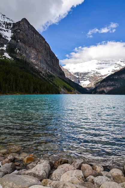 Foto vista panorámica del lago contra el cielo