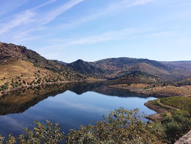 Foto vista panorámica del lago