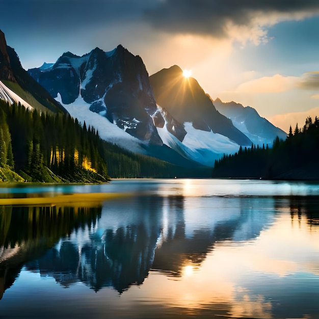 Vista panorámica del lago