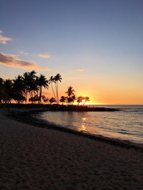 Vista panorámica del mar al atardecer