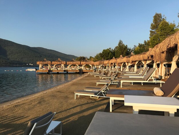 Foto vista panorámica del mar contra el cielo despejado