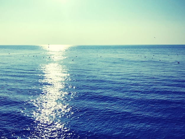 Vista panorámica del mar contra el cielo despejado