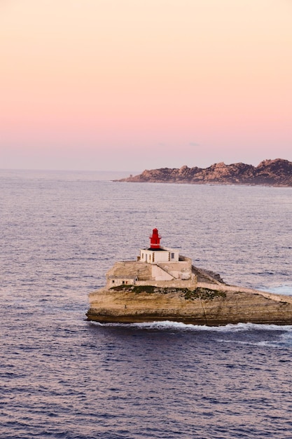 Foto vista panorámica del mar contra el cielo durante la puesta de sol