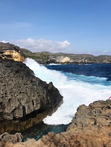 Vista panorámica del mar contra el cielo