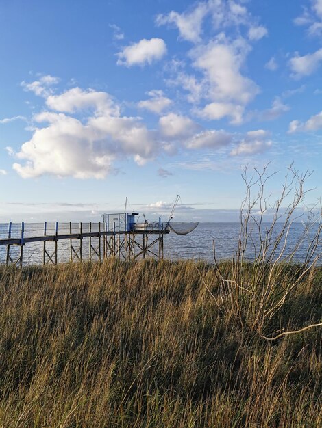 Foto vista panorámica del mar contra el cielo