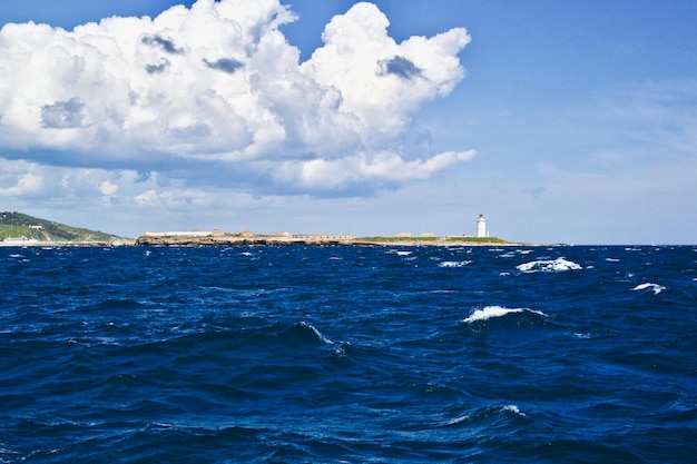 Vista panorámica del mar contra el cielo
